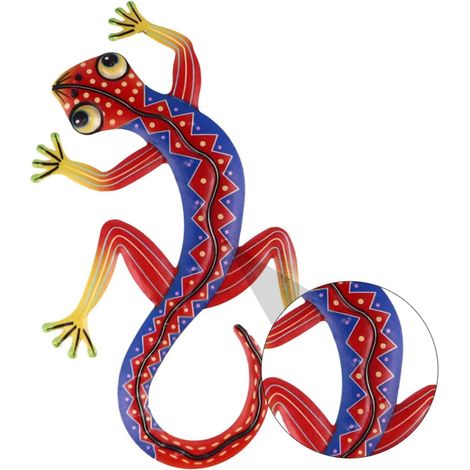 2 pièces Décoration murale Gecko Eisen Langlebiger Lizard pour jardin et terrasse décoration (1/5)
