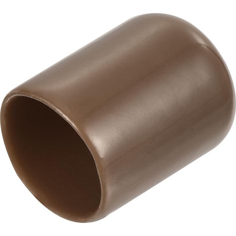 25pcs Embouts en Caoutchouc, 15 mm ID Vis Filetage Protecteur en PVC Embouts de Protection Flexible pour Tube Métallique, Câbles, Fils, Tige, Écrou et Cache Boulon, Brun (1/5)