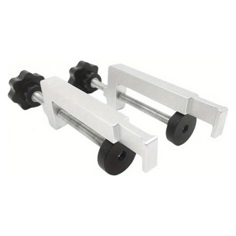 Une paire de rails de guidage pour scie circulaire, des serre-joints en G, des glissières, des outils de menuiserie pour établis, des pinces de fixation en alliage. (1/4)