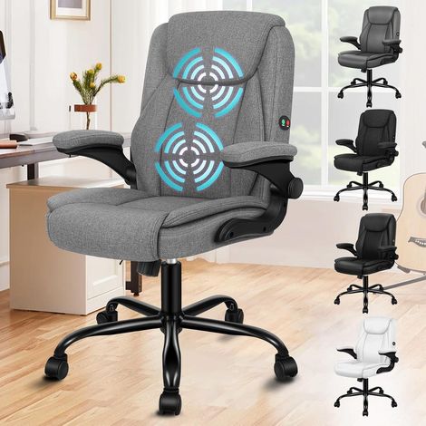 Ergonomischer Gaming Stuhl SGS Gas-Lift 150kg Grau Massage Bürostuhl (1/5)