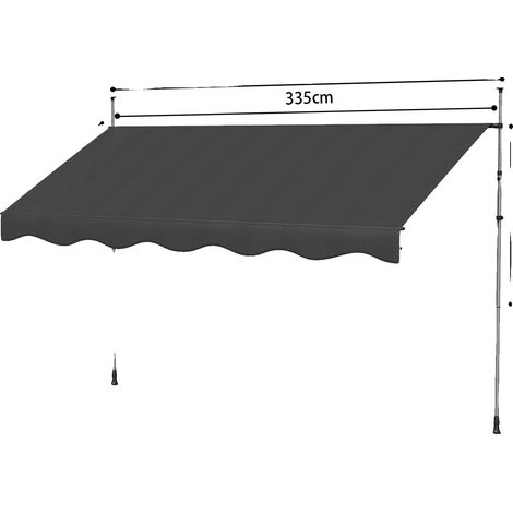Banner retráctil, altura regulable, fácil instalación, 350 cm, negro. (1/2)