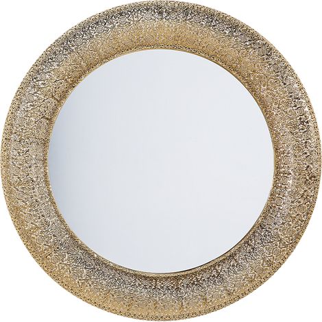 Espejo de pared dorado 51 x 141 cm marco sintético moderno estilo glam salón dormitorio Channay