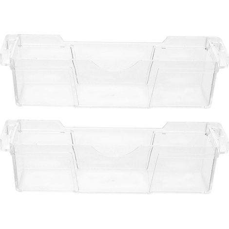 Bacs récupérateurs d'huile transparents en plastique pour la cuisine, dimensions : 15,0 x 4,8 x 3,7 cm, lot de 2 (1/5)