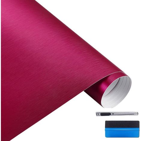 Folie gebürsteter Edelstahl Metallic Rosenrot 30x150cm Matt Vinyl Auto Laptop Möbel (1/5)