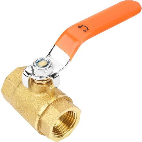 Vanne à bille en laiton DN15 1/2" BSP, 1,6 MPa, pour eau, huile et gaz (1 pièce). (1/5)