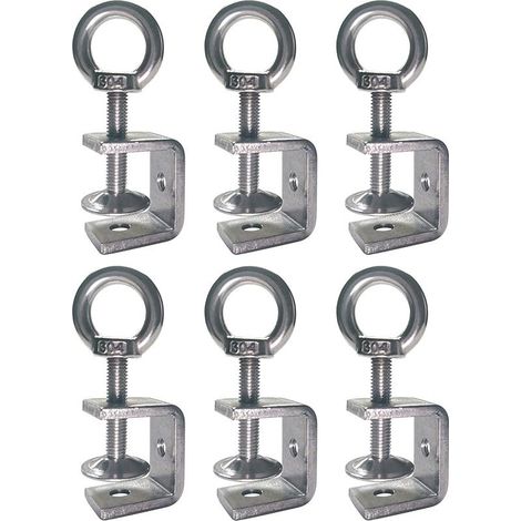 Lot de 6 pinces en C - Petite taille 0 à 25 mm - Ouvertures de mâchoire réglables - En acier inoxydable - Petit serre-joint en métal - Support de serrage - Pince de table M8 - Serre-joints à (1/5)
