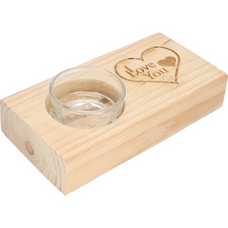 Bougeoir pour demande en mariage, bougeoir simple et élégant en bois, décoration de salle à manger pour banquet de fête (1/5)
