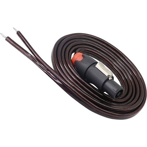 Speakon haut-parleur câble fil nu, Speakon à haut-parleur fil audio amplificateur câble de connexion avec Twist Lock - 2M/6.56FT (1/4)