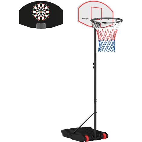Panier de basket enfant, 74 x 55 x 210-247 cm, pour enfant, hauteur ajustable, jeu extérieur, activité enfant, format pratique