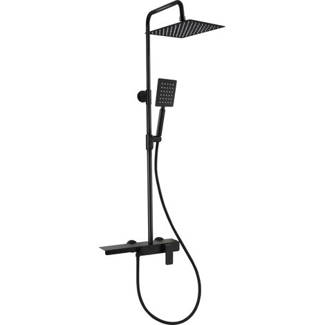 Set doccia Canyon - Nero - Set doccia con soffione a pioggia - Con doccetta