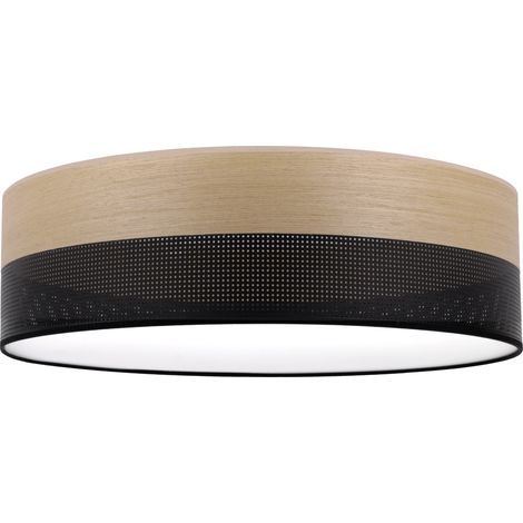 LÁMPARA DE TECHO DE PLEXI DE MADERA NEGRA 50CM ROBLE DORADO