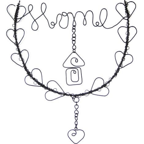 DanDiBo Drahtbild Herz Home Türkranz 3101 Wandkranz Wandbild Drahtschild Wanddekoration Dekoration Metall
