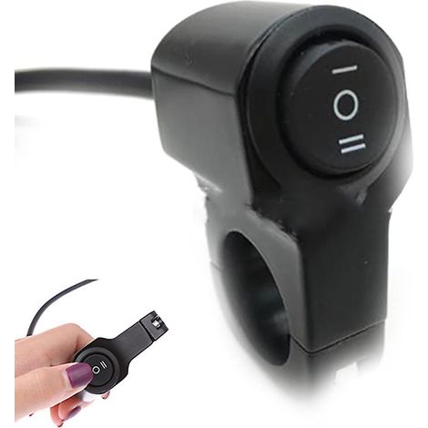 Interrupteur marche/arrêt étanche 12 V pour guidon de moto, phare antibrouillard pour quad. (1/5)
