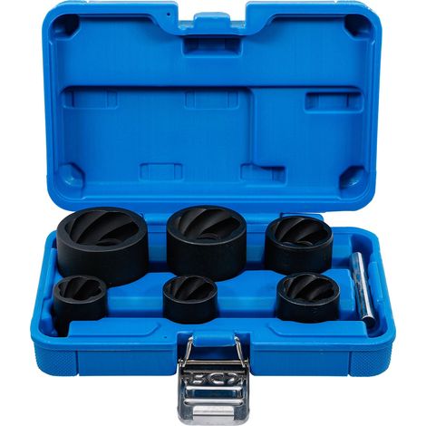 BGS Spiral-Profil-Steckschlüssel-Satz / Schraubenausdreher Antrieb Innenvierkant 12,5 mm (1/2") + 20 mm (3/4") SW 22 - 41 mm 6tlg. - 5268 (1/5)