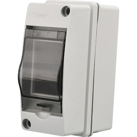 Coffret Electrique 2 Modules Etanche Exterieur IP65 Boitier Etanche Electrique Exterieur Armoire Electrique Convient aux Garages, Villas, Bornes de Recharge,Chantiers de Construction (1/4)