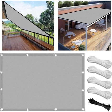 Voiles Ombrages Imperméable Rectangulaire 1.5x3m Bâche dombrages,Voiles Solaire,Pare-Soleil Jardin Balcon 100% Toiles UV Protection pour Patio Terrasse Extérieur avec Oeillets et Cordons - (1/5)