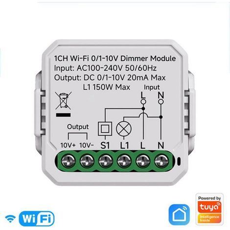 Variateur Led - Wifi 0/1-10 V - Compatible Smart Life - 100-240 V - 150 W - Blanc (1/5)