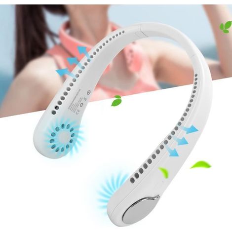 ventilateur USB tour de cou Ventilateur suspendu au cou Mini ventilateurs silencieux portables à 3 vitesses rechargeable-LVD (1/4)