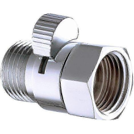 Valve de contrôle de débit de douche chromée - Régulateur de débit d'eau réglable pour pommeaux de douche de salle de bain
