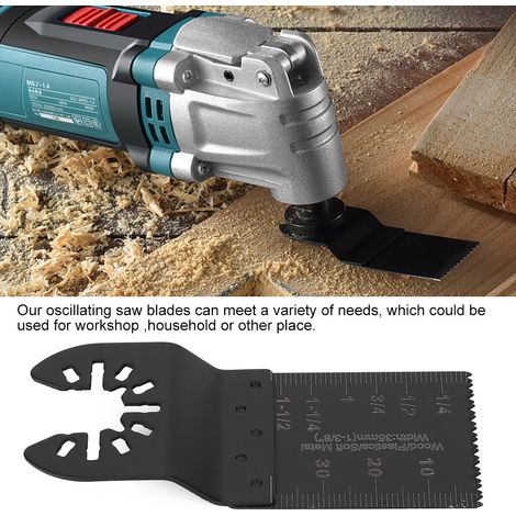 Kit de 14 lames de scie oscillantes à changement rapide pour outils multifonctions, accessoires de bricolage pour le travail du bois (1/5)