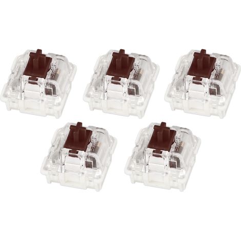 10 Interrupteurs Mécaniques Marron ABS Haute Qualité - Structure Précise et Durabilité Accrue pour Clavier Mécanique (1/5)