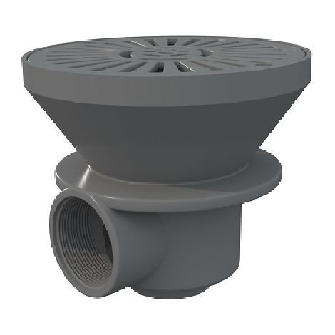 Astral Pool Bodenablauf Beton/Fliesenbecken 180mm grau