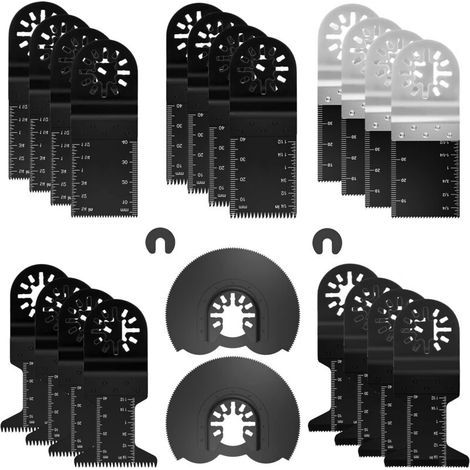 Set of 24 closed hole saw blades. Universal multi-purpose hybrid oscillating multi-tool set. (1/5)
