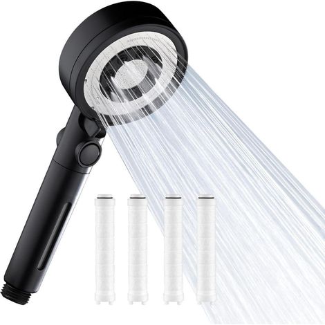 Nafall Duschkopf 4 PP Filter Handbrause Wassersparend 5 Strahlarten Hochdruck