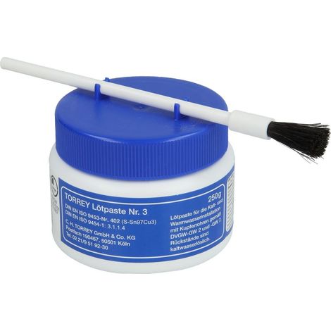 Pâte à braser n° 3 avec pinceau pot de 250 g