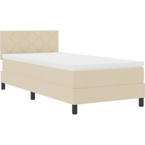 Maison Exclusive - Boxspringbett mit Matratze mit LED Creme 90 x