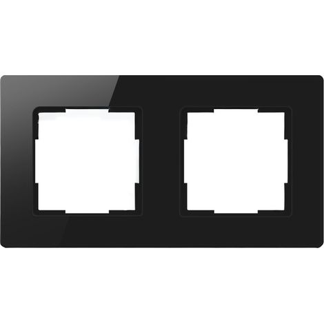 Marco para interruptor de luz Avatto TS20 de 2 enchufes (negro) (1/3)