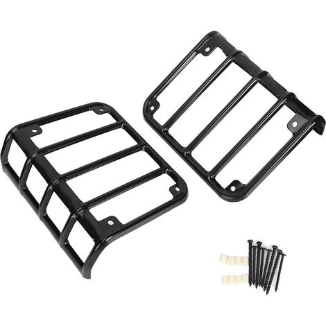 Paire de protège-feux arrière, couvre-lampe de protection pour Jeep Wrangler JK 2007-2017, noir (1/5)