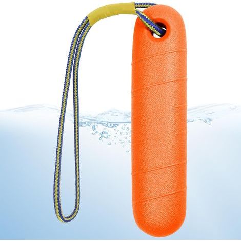 Jouet flottant pour chien - 22 cm - Jouet interactif pour chien - Entraînement et rapporter dans l'eau - Avec corde en nylon - Jouet pour chiens de taille moyenne et grande (1/5)