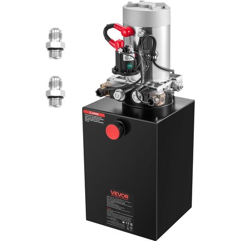 Pompe Hydraulique à Double Effet, Groupe de Bennage pour Camion 11,4 L, pour Remorque à Benne Basculante Camion-benne, Pression de Décharge Max. 22 MPa, Débit 3,4 L/min, Réservoir Métallique (1/5)