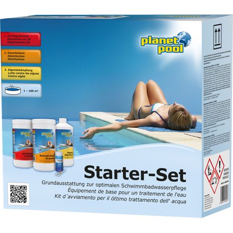 Planet Pool Wasserpflege Starter-Set - 3 Komponenten Chlorvariante (1/2)
