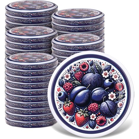 Fi66 Tapas para tapa de tarro, tapón de rosca, tuercas para tarro, 4 clips, 50 piezas (1/5)