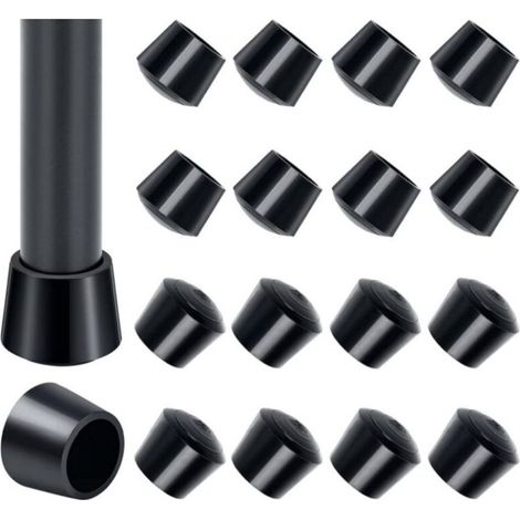 Protections antidérapantes pour pieds de chaise, 16 embouts en caoutchouc 14 mm, patins de rechange pour tabourets et meubles, protège-sols efficace (1/5)
