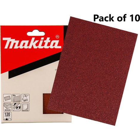 MAKITA P-32932 (pkt of 10) Red sanding sheets 114mm x 140mm x 150g