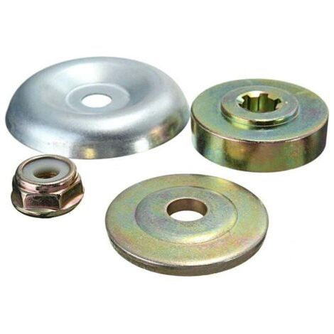 4 M10 gear nuts, XU, metal, universal for lawnmowers - (1/4)