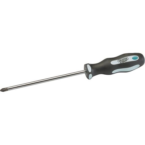 Tournevis cruciforme en acier inoxydable n°2 x 150 mm Noir (1/2)