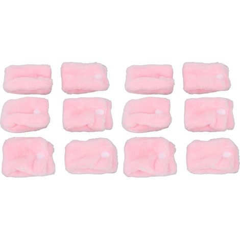 Fer à boucler en polaire corail (lot de 12) pour une utilisation à domicile, idéal pour les personnes paresseuses ou pour des boucles sans chaleur. Fer à boucler rose pour des ondulations naturelles. (1/5)