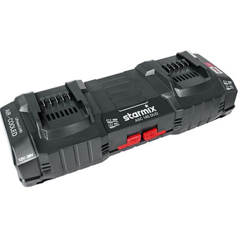 Starmix Chargeur rapide ASC 145 DUO pour batteries Li-Ion 12-36V, prise EU