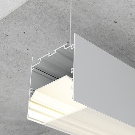 IluminaShop - Perfil de Aluminio Wef 12V/24V/220V 2 Metros – Opcional Colgante (1/4)