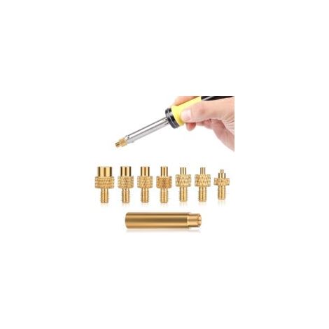 8 pcs Pannes de fer à Souder aide à la Fusion pour M2 M2.5 M3 M4 M5 M6 M8 T18, Weller Série ST Pannes de fer à Souder Accessoires pour Imprimante 3D Inserts Filetés écrous de Fusion (1/5)