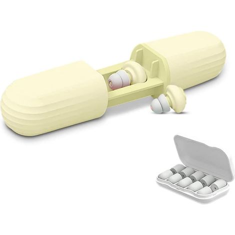 jaune Bouchon D'oreille Pour Dormir Anti Bruit Pour Dormir Cache-oreilles En Silicone Insonoriss Rutilisables Protection Auditive Blocage Du Son E (1/5)