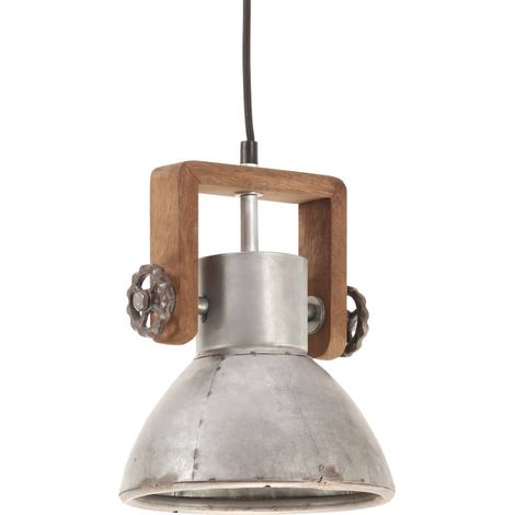 Lampe suspendue industrielle 25 W Argenté Rond 19 cm E27 (1/5)