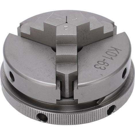 Mandrin de tour à 3 mors en acier 45, mandrin manuel de précision pour machines-outils, diamètre 2,5 pouces (1/5)