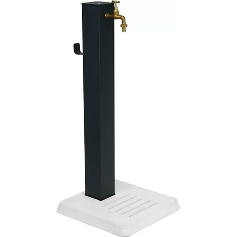 Fontanella antracite 95 cm con base in cemento