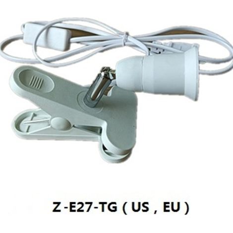 Avec interrupteur, prise standard américaine, câble E27 à clip universel, douille, tube flexible, veilleuse, lampe horticole, CE (1/4)