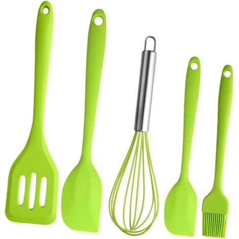 Ensemble de 5 ustensiles de cuisine Green Egg en acier inoxydable (1/5)